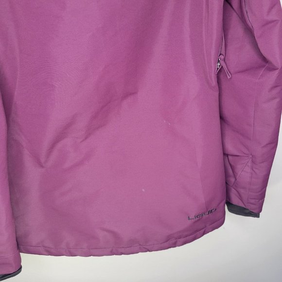 Liquid Snow Ski Jacket Womens Medium Burgundy Water Resistant Zipper Pockets - Picture 5 of 8